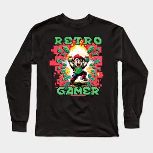 Retro Vintage Style Gaming in the Arcade Long Sleeve T-Shirt